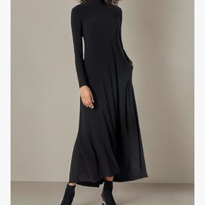 Norma Kamali Maxi Turtleneck Dress Casual